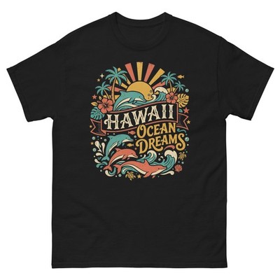Aloha State Dolphins v3 | Hawaii T-Shirt | Hawaiian Spinner Dolphin Aloha Tee