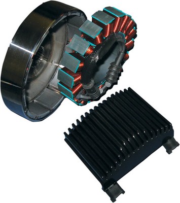 Harley-Davidson Dyna 20 Cycle Electric 50A Stator Kit - Regler - Rotor
