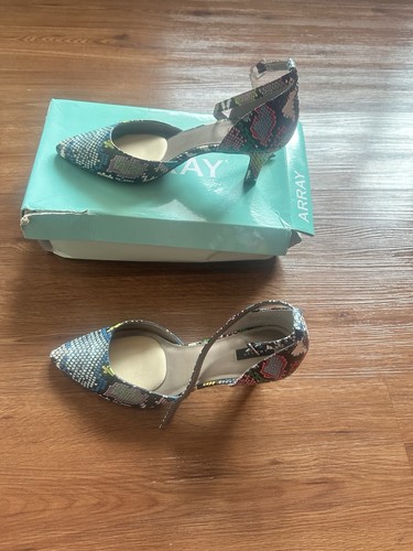 Multicolored Snake Skin Heels Women's Size 10