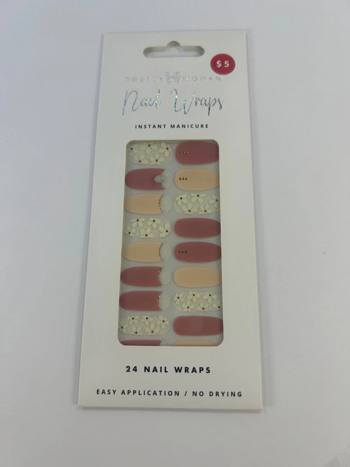 Conjunto de 4 Envoltórios de Unhas Pretty Woman Manicure Instantânea, Nail Art, 24 Unhas cada - Imagem 4 de 4