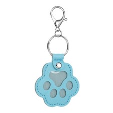 Pet Fur Storage Keychain, Leather Dog Fur Keepsake, Blue 