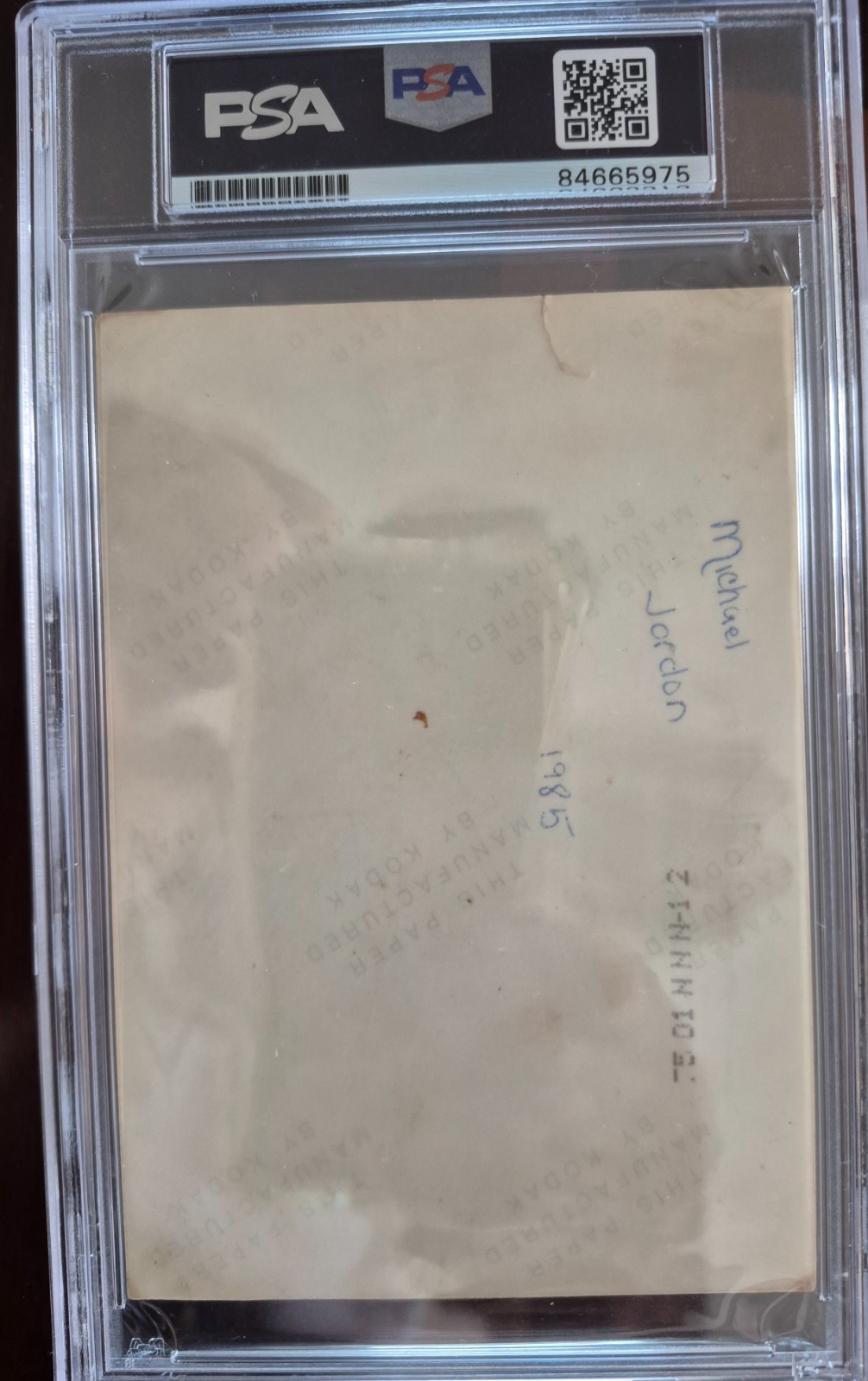 MICHAEL JORDAN SIGNED 1985 3.5 X 5 AUTOGRAPH PHOTO PSA  ROOKIE ERA AUTO view 4