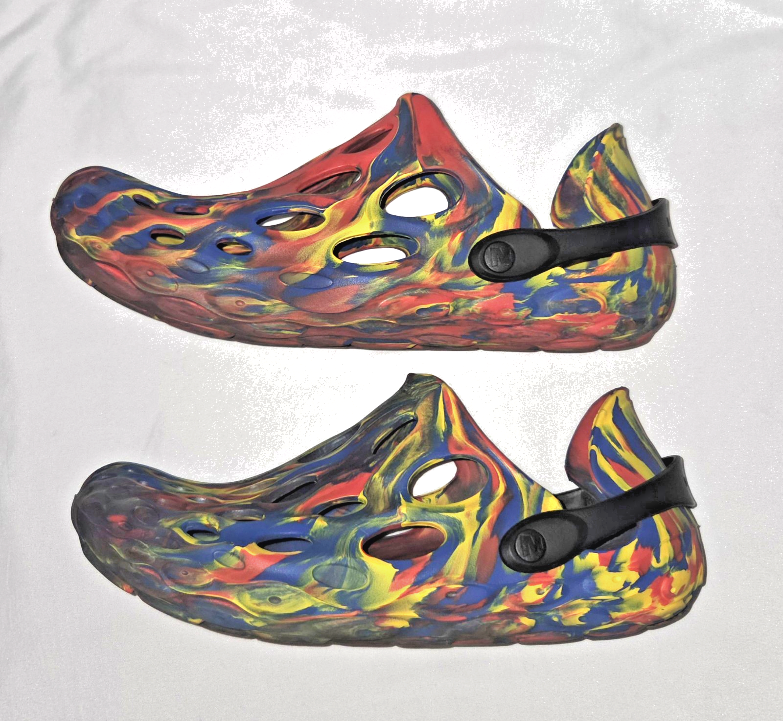 MERRELL Hydro Moc sandali slip on scarpe arcobaleno uomo taglia 10 impermeabili