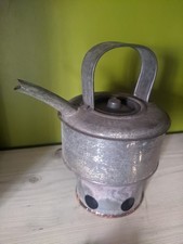Vintage soldered Miniature Coffee Pot kettle primus stove decoration only