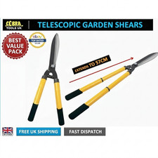 TELESCOPIC GARDEN SHEARS SCISSORS HEDGE  BUSH TREE TRIMMING PRUNING CUTTING UK