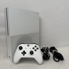 Microsoft Xbox One S 500GB White Console 1681 Bundle w/Controller, Cords Working