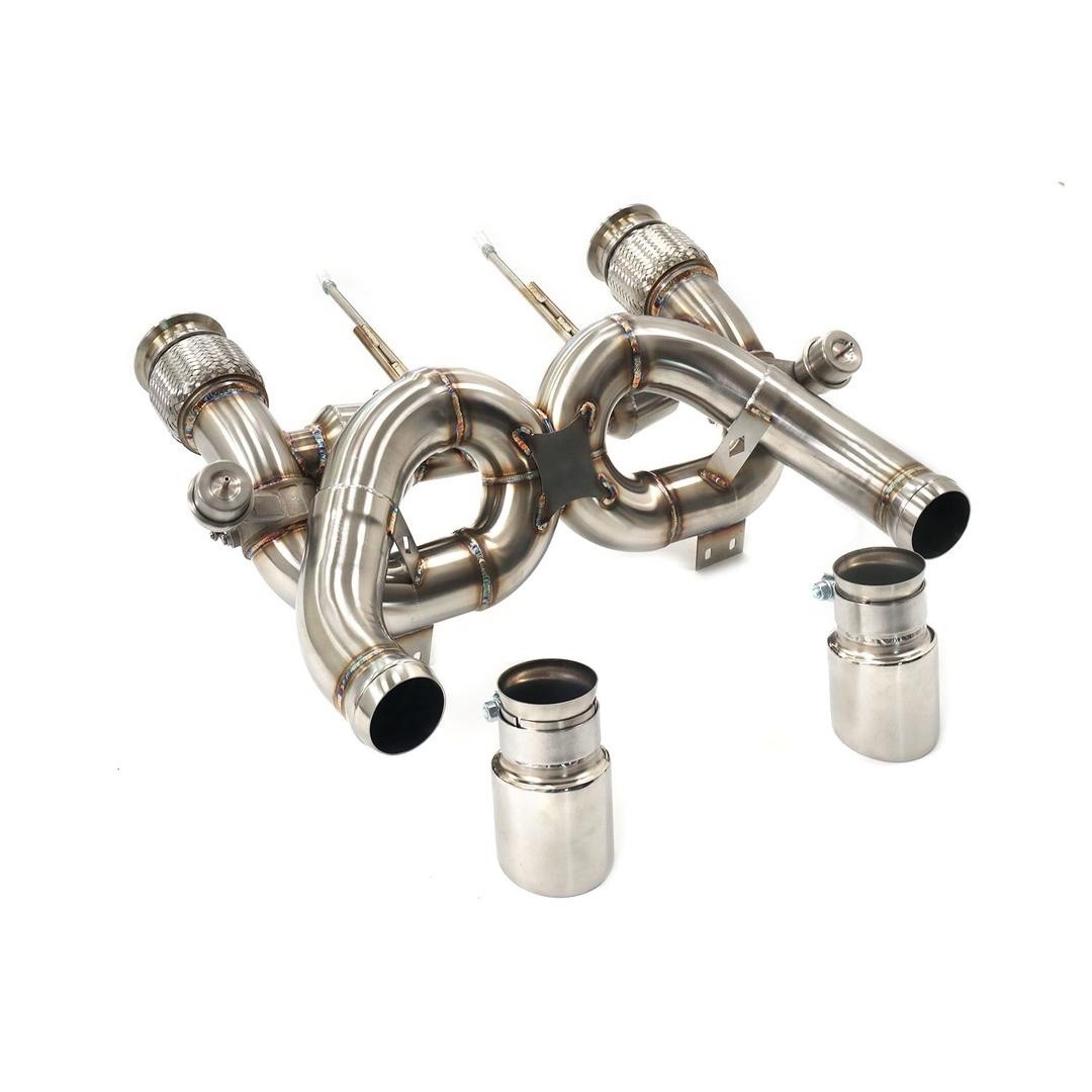 Full Titanium Valved Exhaust System For Mclaren 720S Includes Downpipes & Tips