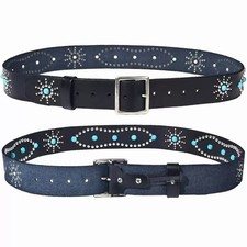 Real Leather Belt Heavy Metal Rivet Studded Belt Unisex Punk Waistband Handmade
