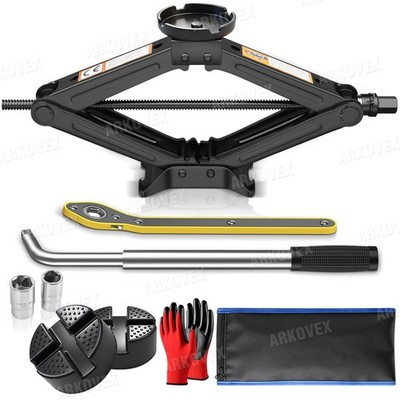 Jack 3 Ton, 4.1''-18.3'' Lifting Car Jack, Heavy Duty Car Jack Kit, Portable Tire