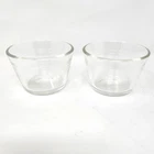 Two Vintage PYREX 3 Ring Custard Ramekin Small Bowls