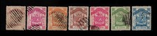 NORTH BORNEO 1886-87 "POSTAGE" SET TO 10c, SG 21b/28, NICELY USED, CAT. &pound;231