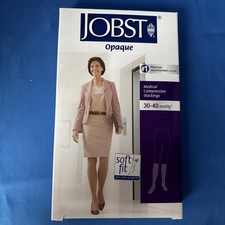 Jobst Opaque 30-40 mmHg Knee High Large OT Natural New 7769338 SoftFit New