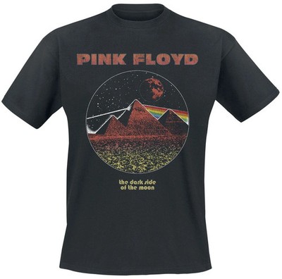 Pink Floyd T-Shirt Herren DSTOM Pyramids Vintage schwarz Band-Merch, Bands