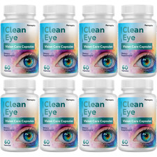 Clean Eye Vision Support Formula, 8 Bottles Genuine Vision Care Supplement