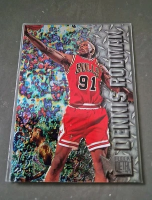 DENNIS RODMAN NBA CARD FLEER METAL 1996-97 HOLO # 15 BULLS PISTONS SPURS - Bild 1 von 4