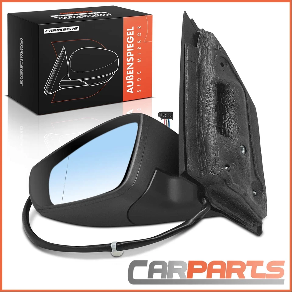 Außenspiegel Elektrisch mit Blinklicht Links Schwarz für VW Polo 6R 6C 09-22