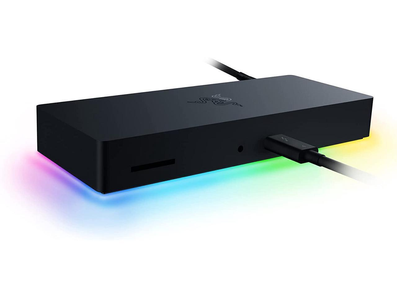 Razer Thunderbolt™ 4 Dock Chroma - Black Razer Thunderbolt 4 Dock Chroma - Micro Center