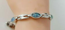 SILBER ARMBAND ° 835 / 1000 ° Silberschmuck ° OPAL DUBLETTE ° Silberschmuck °