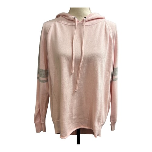 Athleta Womens L Hoodie Sweater RN 54023 Stretchy Hoody Walking Pink