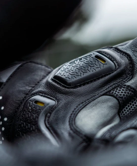 Guantes deportivos de motocicleta Knox para hombre negros blancos Oulton MK2 nuevos Foto 4 de 4