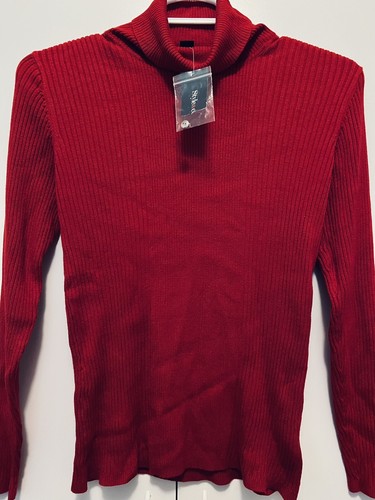 Style & Co. Women's Knitted Long Sleeve Sweater Red Amore Valentines Day New - Picture 3 of 6