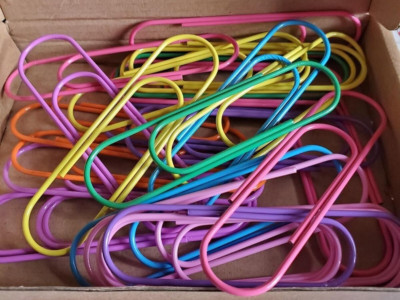 40-Pack 4 Inches Mega Large Paper Clips - 8 Colors Per Color Cute Paper ...