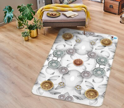 3D White Openwork Art NBC454174 Game Rug Mat Elegant Photo Carpet Mat ...