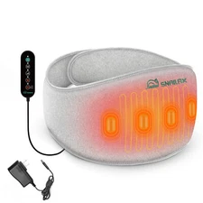 Snailax Massage Belt with Heat,Massage Pad,Abdominal and Back Massager Vibration