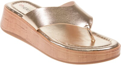 Heavenly Feet Damen Queenie GOLD Sommer Flip Flops