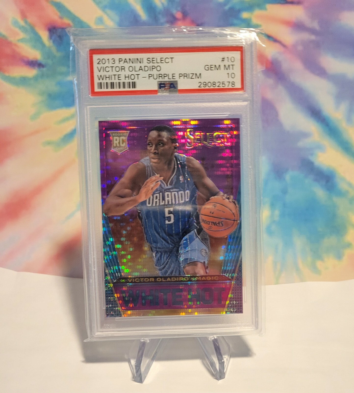 2013 Panini Select (#91/99) VICTOR OLADIPO PSA 10 WHITE HOT PURPLE PRIZM ROOKIE