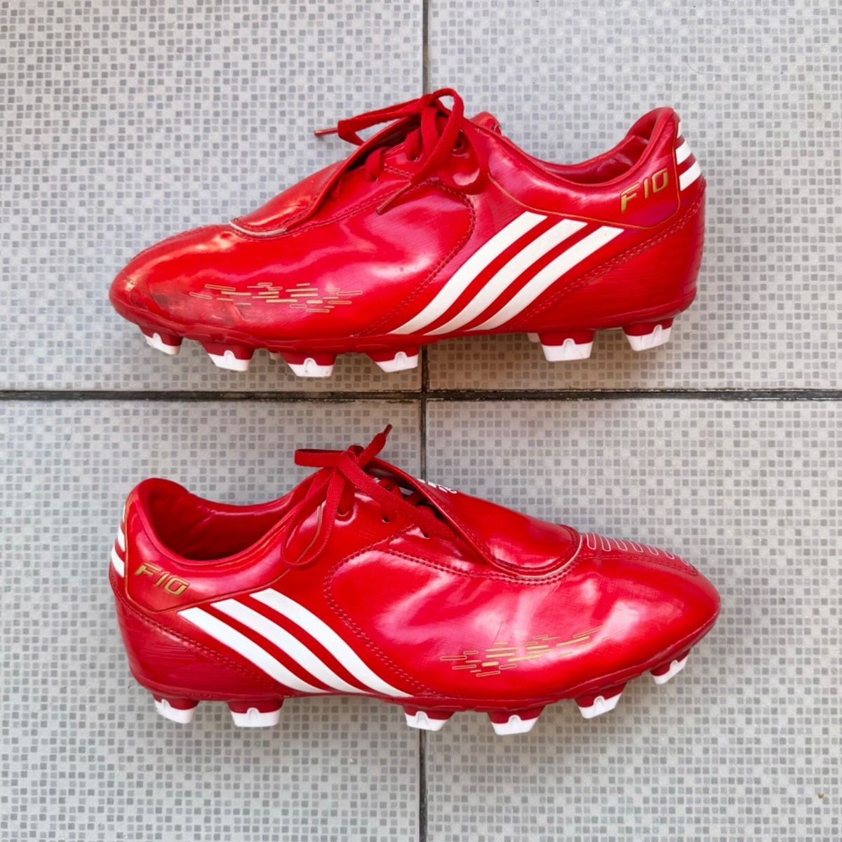Adidas F10 TRX FG 2009 Vintage Football Boots Soccer Cleats US 8.5