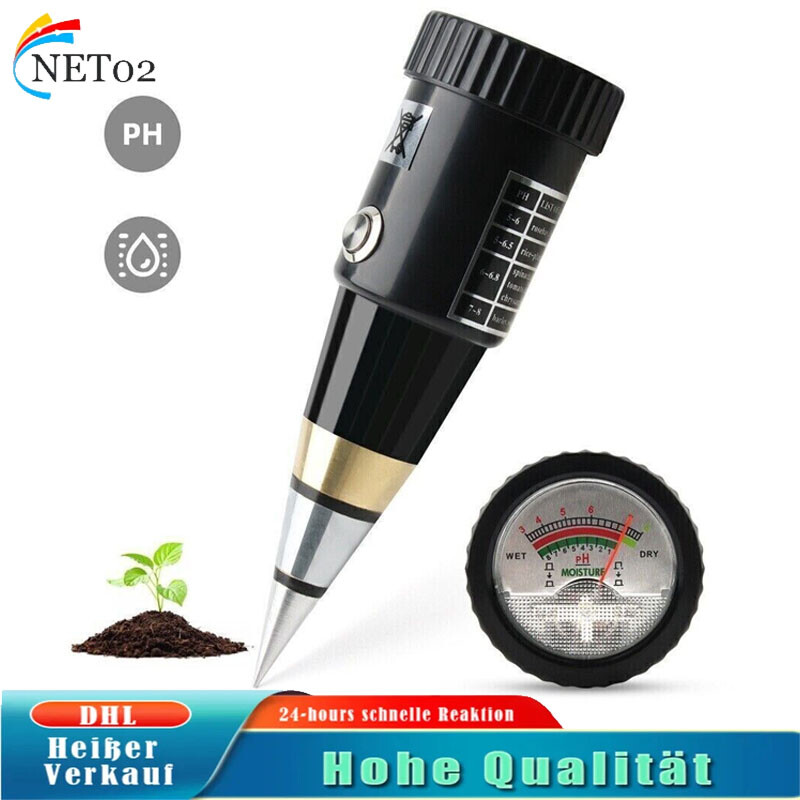 PH-Meter für Erde-präziser Bodentester für Gartenarbeit & Rasenpflege Dauerhaft