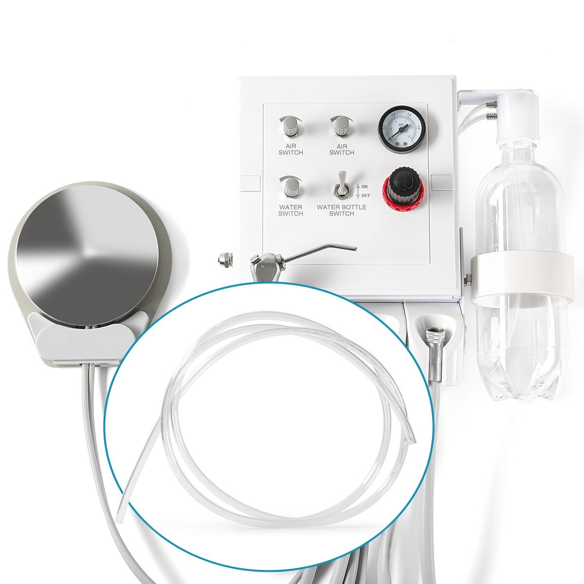 Portable Dental Turbine Unit with Weak Suction Work with Air Compressor 4 Holes