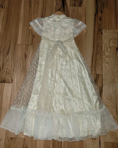 Vtg. Gunne Sax Jessica McClintock Lace Renaissance Bridal Sz. 5 Girls 80's dress - Picture 2 of 17