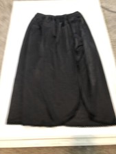 Vanity Fair Women's Black Slip Large Slit Size Medium