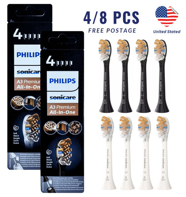 4/8 PCS Philip Sonicare A3 Premium All-in-One Sonic Toothbrush Replacement Head