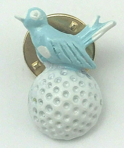 Bluebird Bird Golf Ball Hat Lapel Tie Pin