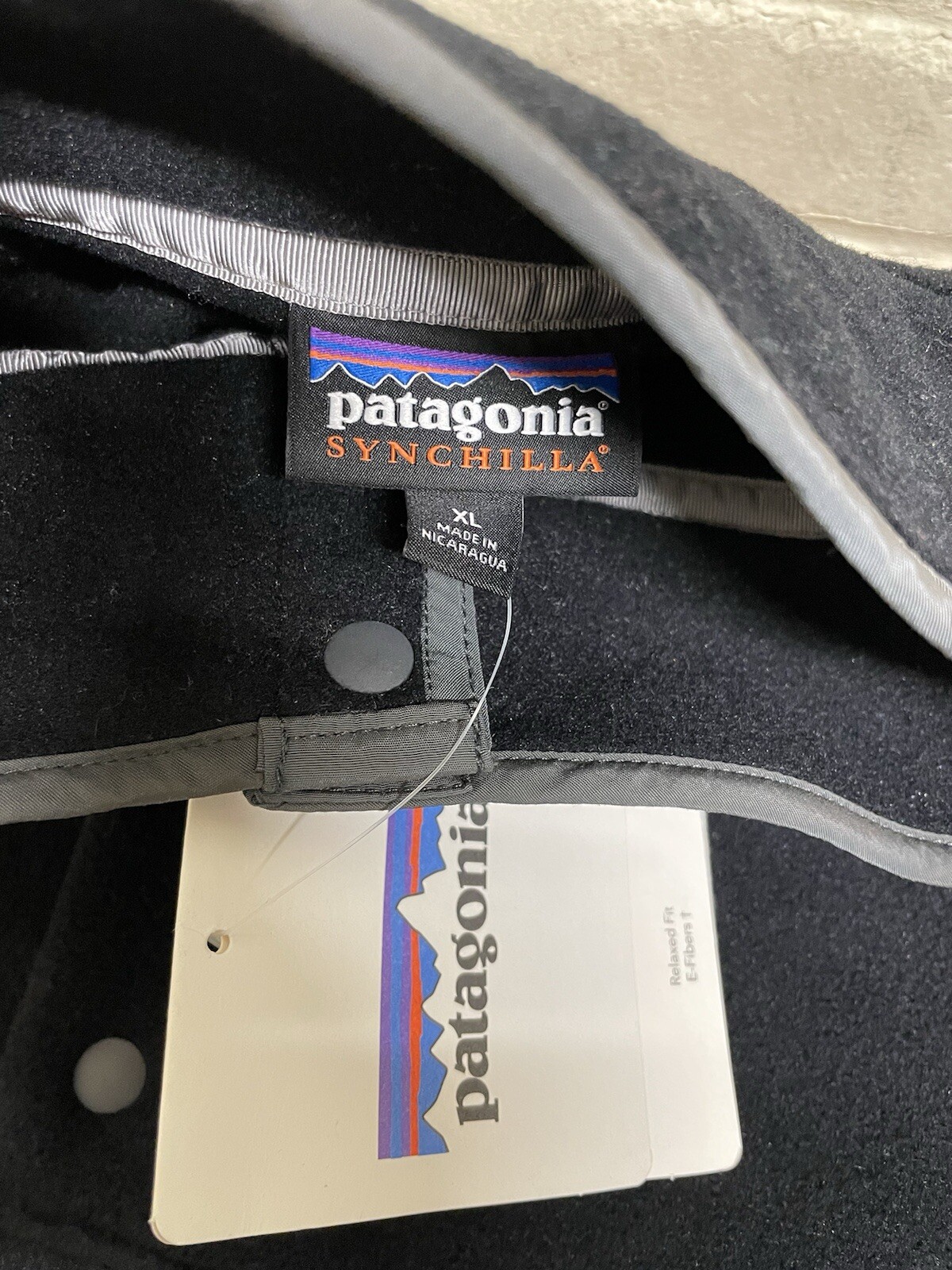 NEW Discontinued Heavyweight Version 10.3oz Patagonia Synchilla Black Forge Grey image 3