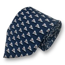 Vineyard Vines Blue Flag Whale AOP Silk Mens Tie 3.25 Inch Width