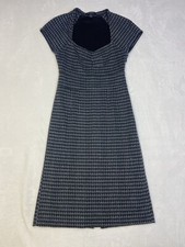 Banana Republic Gray Houndstooth Sweetheart Sz 2 Sheath Dress y2k 90’s