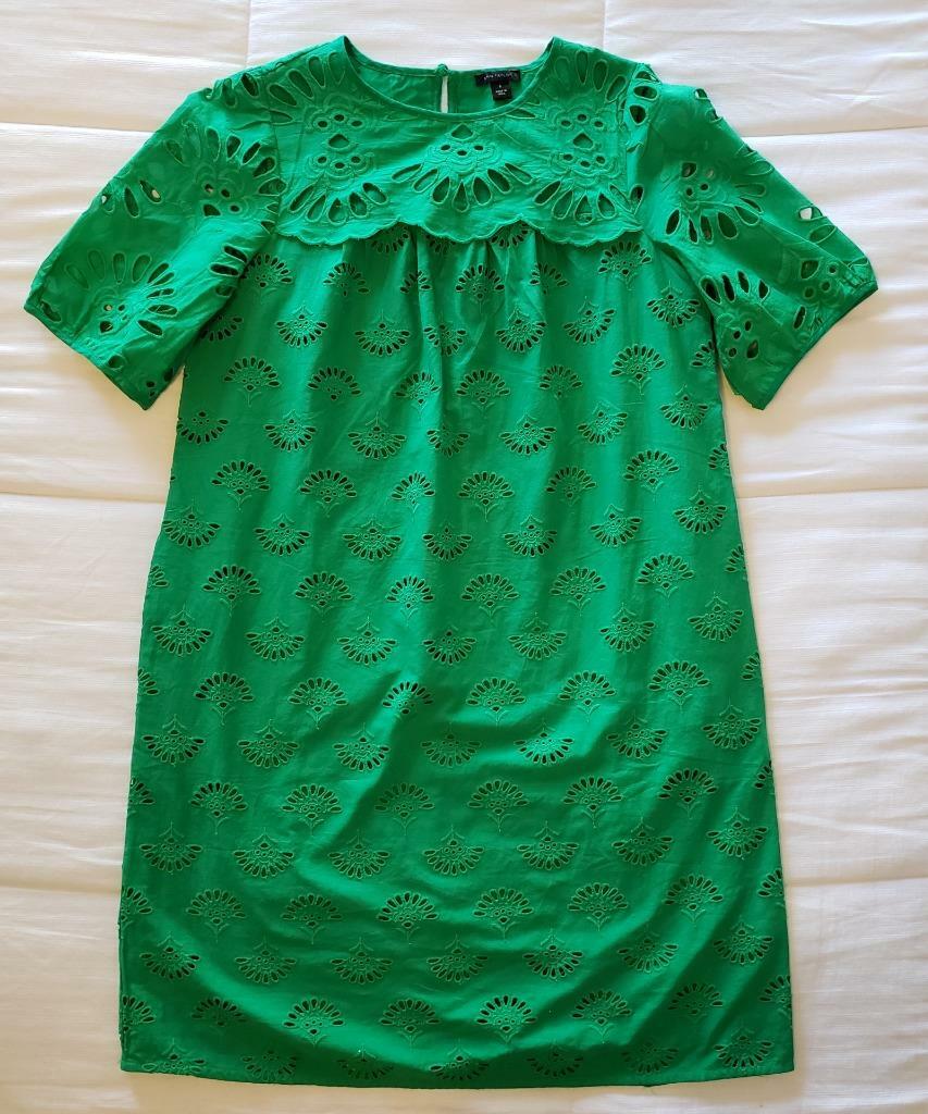 NWOT Ann Taylor Women's Cotton Green Eyelet Knee Length Shift Dress w/Pockets 0 | eBay NWOT Ann Taylor Women's Cotton Green Eyelet Knee Length Shift Dress w/Pockets 0 | eBay