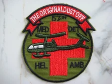 US 57th MEDICAL DETACHMENT THE ORIGINAL DUST OFF,  VIETNAM WAR PATCH