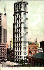 Postcard NYC St Paul Building Birds Eye NY B202