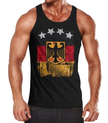 Cooles Herren Tank-Top Fußball WM Deutschland Flagge Vintage Moonworks 