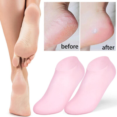 1 par de calcetines hidratantes de silicona para pies secos y agrietados 50% OFF