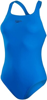 Speedo Damen Eco Endurance + Medalist Badeanzug Einteiler blau UK 10/32