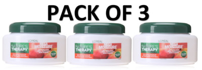 3 Pack L'Oreal Natures Therapy Mega Moisture Nurturing Creme, 16 Oz -