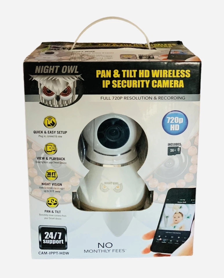 Night Owl Wireless 720p Pan/Tilt HD IP Security Camera, CAM-IPPT-HDW -NEW - Image 2 of 4