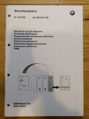 Neue original BMW Stromlaufpläne R1150RS ab Modell 2002, D-GB-F-I-E-NL-S-P-J