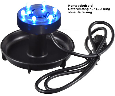 Agora-Tec  6 fach LED Ring Blau mit Dämmerungsschalter Solar Teichpumpen 6V DC